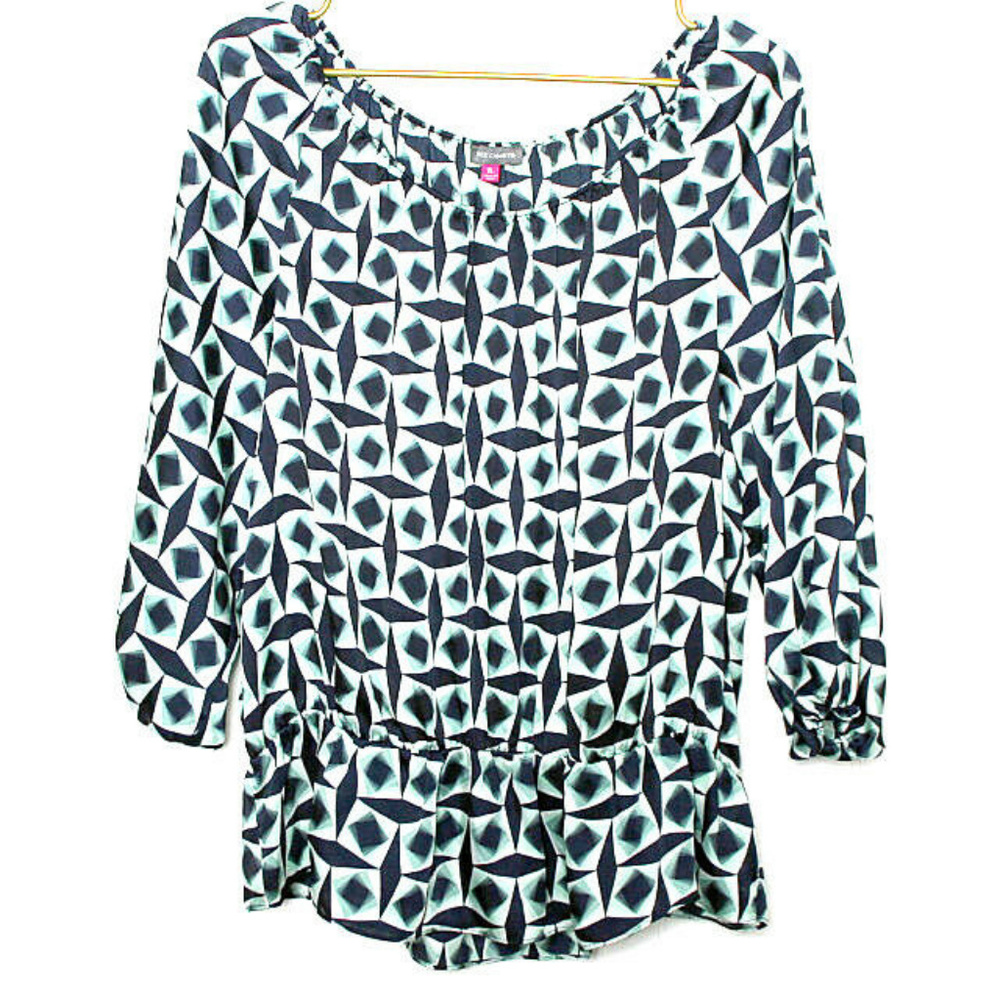 Vince Camuto Black Green Top XL (LL16)